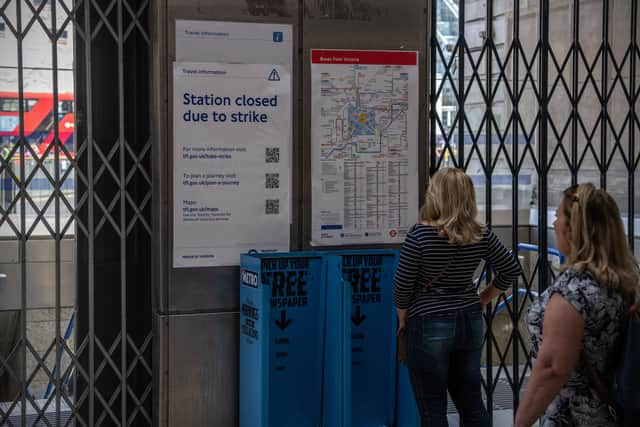 London Underground workers from the RMT and Aslef unions will both strike on March 15. Credit: Getty Images