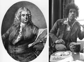 George Friederic Handel and Jimi Hendrix. (Pictures: Hulton Archive/Getty Images/Handel & Hendric in London)