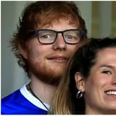 Singer Ed Sheeran with his wife Cherry Seaborn.