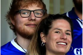 Singer Ed Sheeran with his wife Cherry Seaborn.