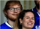 Singer Ed Sheeran with his wife Cherry Seaborn.