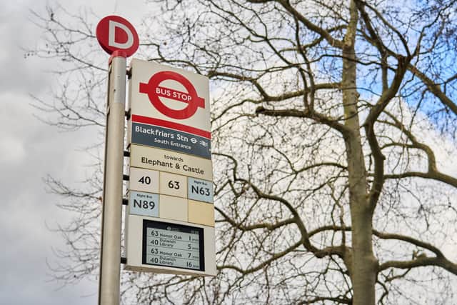 New bus Countdown board at Blackfriars Station. Credit: TfL