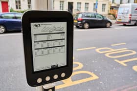 New digital displays being trialled on Route 63. Credit: TfL