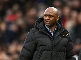 Patrick Vieira, Manager of Crystal Palace, looks on during the Premier League match  (Photo by Michael Regan/Getty Images)