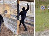 Wissa and Noergaard enjoy the range (Image: Instagram @matt_cox001 & @madsroerslev)