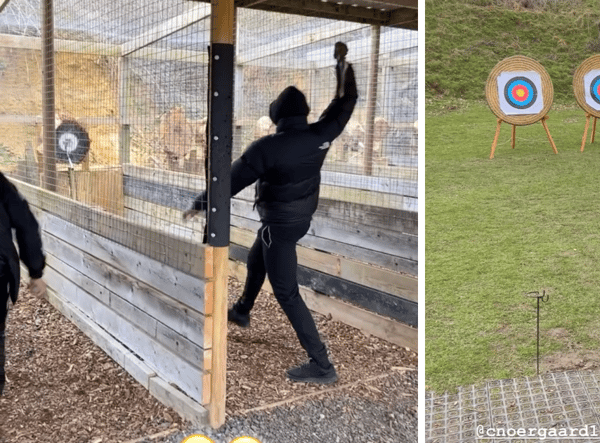 Wissa and Noergaard enjoy the range (Image: Instagram @matt_cox001 & @madsroerslev)