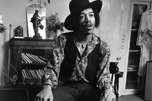 Jimi Hendrix in 1968 at the Brook Street flat. (Picture: Barrie Wentzell)