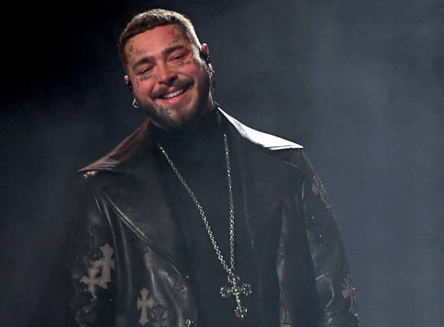 Post Malone onstage during the 63rd Annual Grammy Awards (Getty Images)