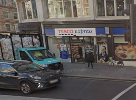 Fellow road users were clearly not happy with the man, with several blaring their horns 