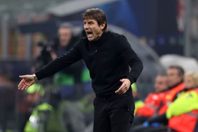 Antonio Conte, manager of Tottenham Hotspur during the UEFA Champions League round of 16 (Photo by Catherine Ivill/Getty Images)