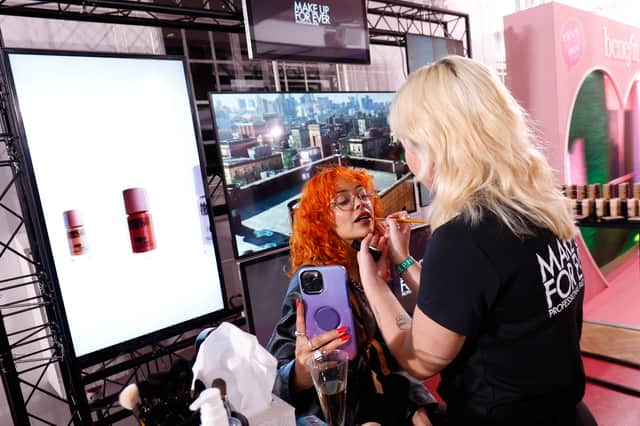 Guests having beauty treatments during the Sephora UK launch event 