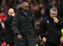 Patrick Vieira, Manager of Crystal Palace, looks on at half time during the Premier League (Photo by Michael Regan/Getty Images)