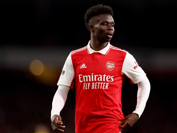 Arsenal and England footballer Bukayo Saka  