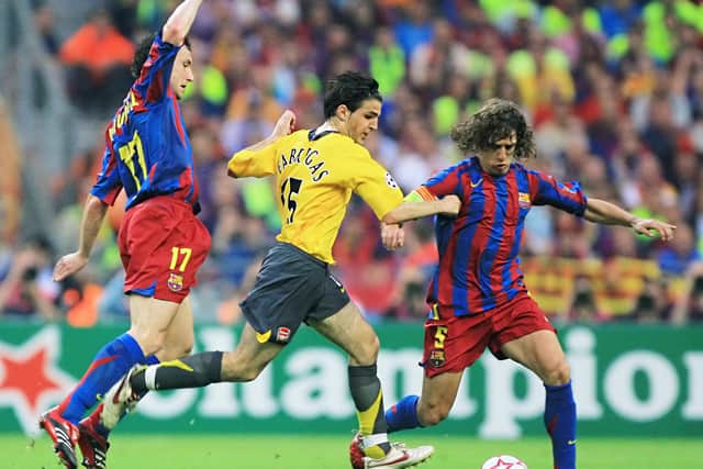 Cesc Fabregas during the 2006 Champions League final for Arsenal. (AFP via Getty Images)
