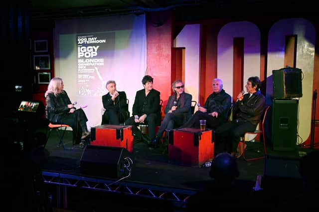 Glen Matlock, Clem Burke, Tony James, John Giddings and Steve Diggle at the Dog Day Afternoon launch event at The 100 Club, hosted by Claire Sturgess. (Picture: Dave J Hogan)