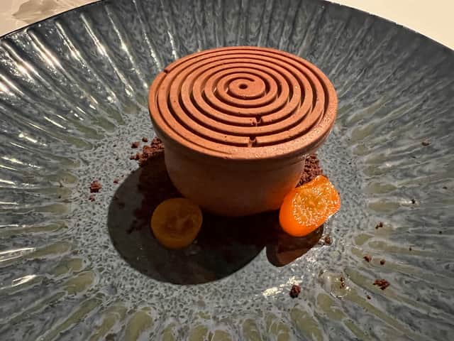 The chocolate, coffee, orange and chilli dessert at Yaatra in Westminster.