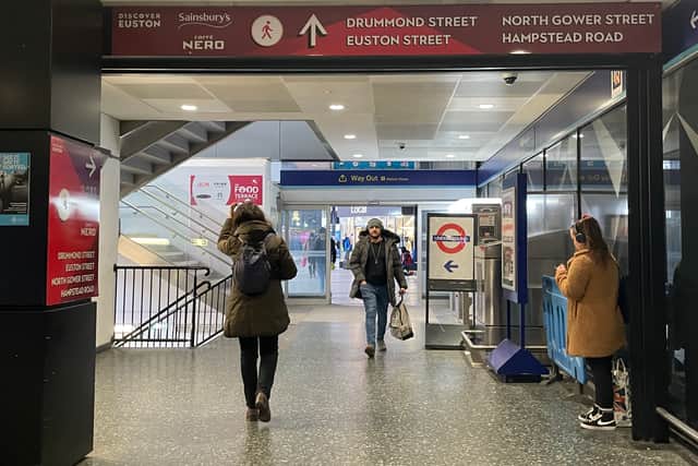 Signage to Drummond Street at Euston. (Picture: Anushree Gupta)