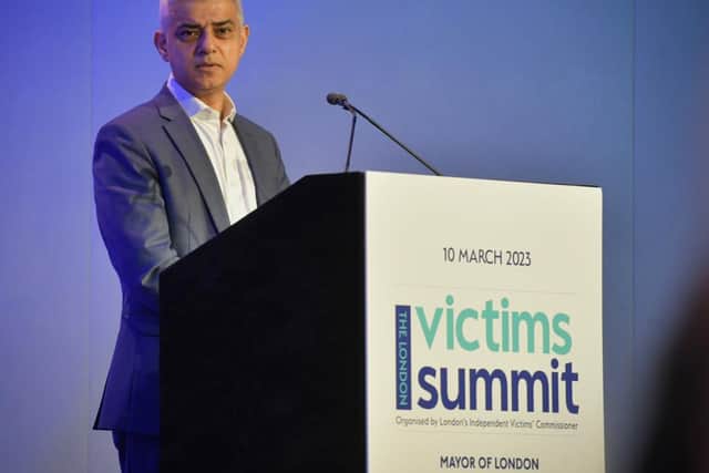 Sadiq Khan speaking at the Victims Summit. Credit: City Hall
