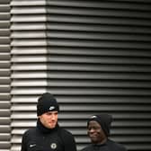 Chelsea's English defender Ben Chilwell (L) and Chelsea's French midfielder N'Golo Kante  (Photo by GLYN KIRK/AFP via Getty Images)
