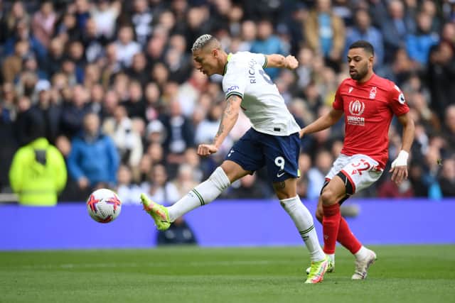 Richarlison thinks he has opened the scoring, only for VAR to intervene. (Picture: Justin Setterfield/Getty Images)