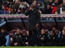 Patrick Vieira, Manager of Crystal Palace, gives the team instructions during the Premier League (Photo by Lewis Storey/Getty Images)
