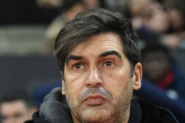 Lille’s Portuguese head coach Paulo Fonseca reacts during the French L1 football match  (Photo by JEAN-FRANCOIS MONIER/AFP via Getty Images)