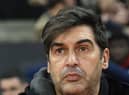 Lille’s Portuguese head coach Paulo Fonseca reacts during the French L1 football match  (Photo by JEAN-FRANCOIS MONIER/AFP via Getty Images)