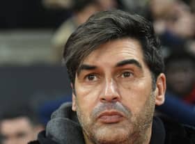 Lille’s Portuguese head coach Paulo Fonseca reacts during the French L1 football match  (Photo by JEAN-FRANCOIS MONIER/AFP via Getty Images)