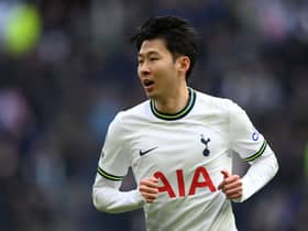  Son Heung-Min of Tottenham Hotspur during the Premier League match  (Photo by Justin Setterfield/Getty Images)