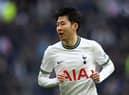  Son Heung-Min of Tottenham Hotspur during the Premier League match  (Photo by Justin Setterfield/Getty Images)