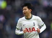  Son Heung-Min of Tottenham Hotspur during the Premier League match  (Photo by Justin Setterfield/Getty Images)