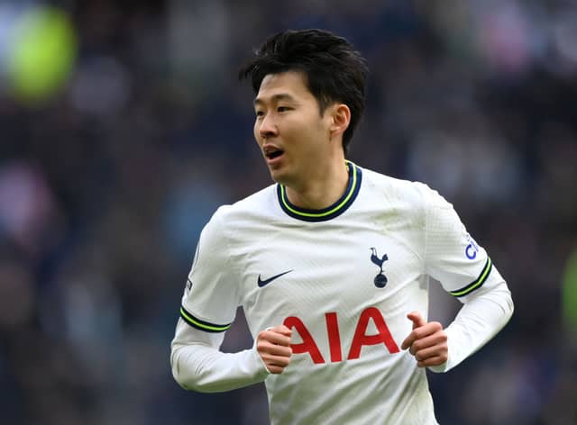  Son Heung-Min of Tottenham Hotspur during the Premier League match  (Photo by Justin Setterfield/Getty Images)
