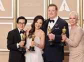 Ke Huy Quan, Michelle Yeoh, Brendan Fraser and Jamie Lee Curtis at the Oscars 2023