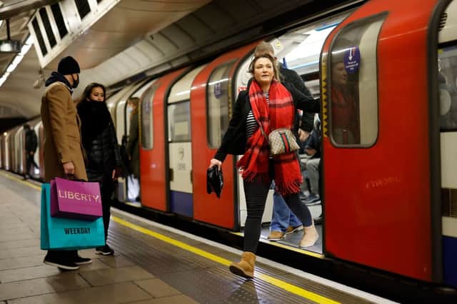 Tube passengers in London. (Picture: Tolga Akmen/AFP via Getty Images)
