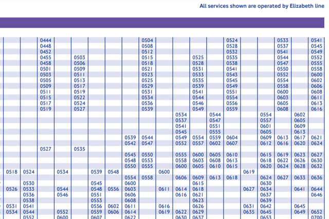 The first train will leave Paddington Station at 4.36am in May 2023. Credit: TfL