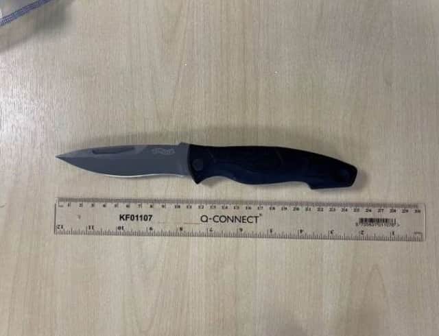 James Boyle’s knife, which was found by police.
