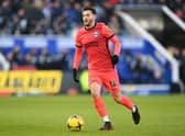 Adam Lallana of Brighton & Hove Albion runs with the ball during the Premier League match  (Photo by Michael Regan/Getty Images)