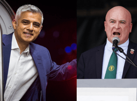 The mayor of London Sadiq Khan (left) and the RMT union leader Mick Lynch (right). Credit: Getty Images