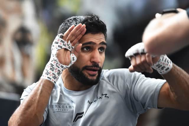 Amir Khan takes part during a training session at Amir Khan Academy in 2019. (Picture: Nathan Stirk/Getty Images)