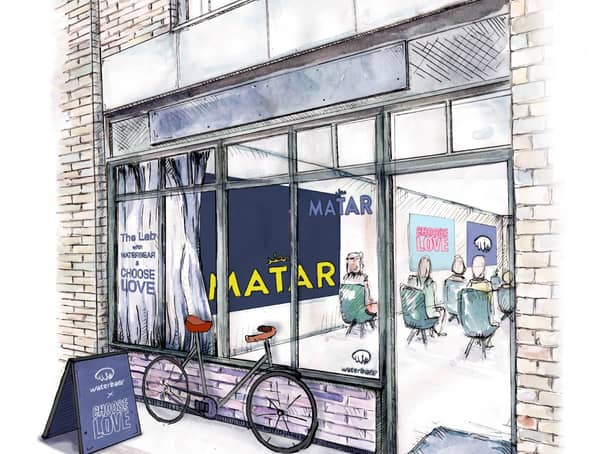 The Lab pop-up marks the launch of the new WaterBear Original short film, Matar. Credit: Choose Love