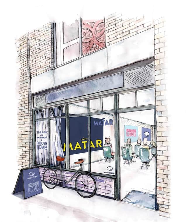 The Lab pop-up marks the launch of the new WaterBear Original short film, Matar. Credit: Choose Love