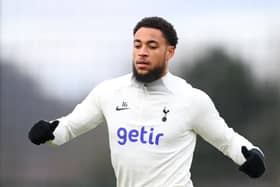 Arnaut Danjuma of Tottenham Hotspur looks on during a Tottenham Hotspur training session  (Photo by Alex Davidson/Getty Images)