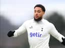 Arnaut Danjuma of Tottenham Hotspur looks on during a Tottenham Hotspur training session  (Photo by Alex Davidson/Getty Images)