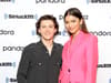 Tom Holland and Zendaya pose for a snap after their romantic meal at Michelin-star Indian restaurant in London
