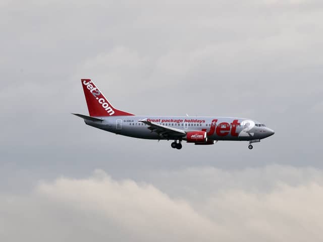 The flight, bound for Gran Canaria, was met with emergency services on the Manchester Airport tarmac.
