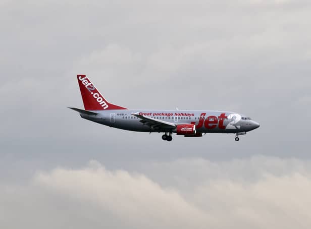 The flight, bound for Gran Canaria, was met with emergency services on the Manchester Airport tarmac.