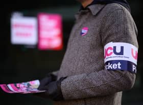The UCU picket line outside South Bank University in February. (Picture: Leon Neal/Getty Images)