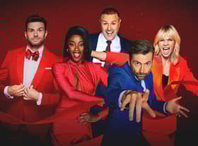 Comic Relief - Red Nose Day 2023,17-02-2023,Joel Dommett, AJ Odudu, Paddy McGuinness, David Tennant, Zoë Ball,BBC/Comic Relief,Nicky Johnston