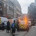 A cordon was in place due to a carbon monoxide leak in Middlesex Street, near Bishopsgate and Liverpool Street station.