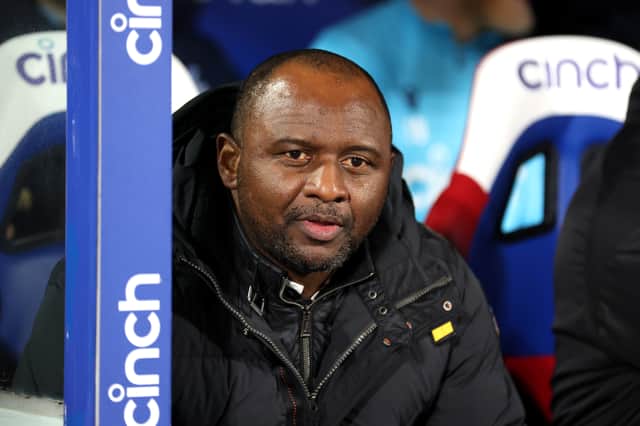 Patrick Vieira has been sacked from his role as Crystal Palace manager. (Getty Images)
